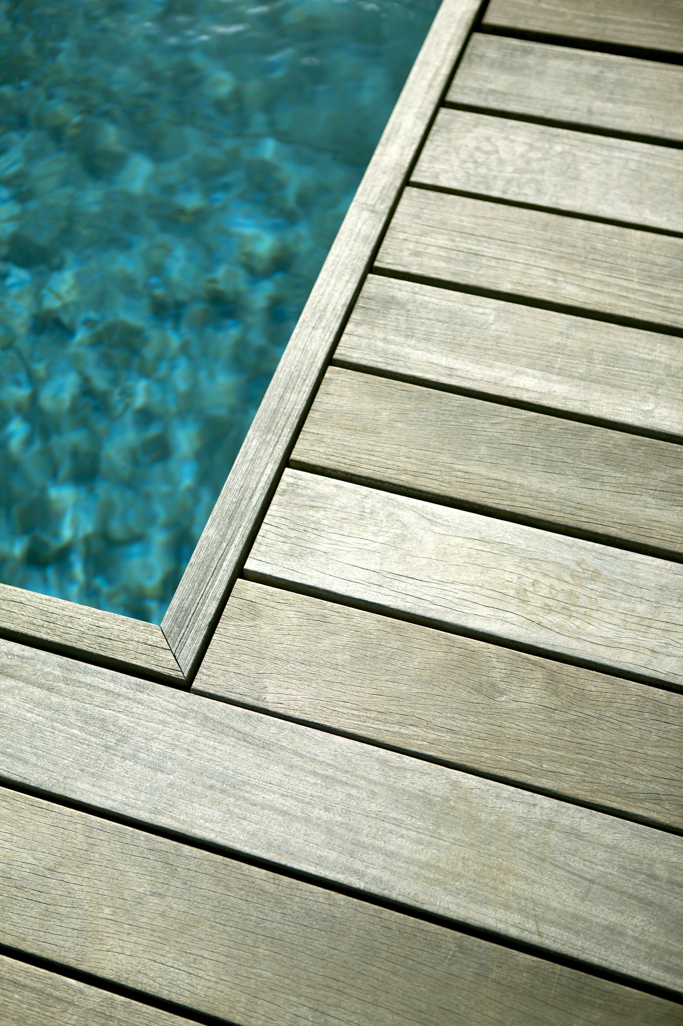 Pool wooden terrace